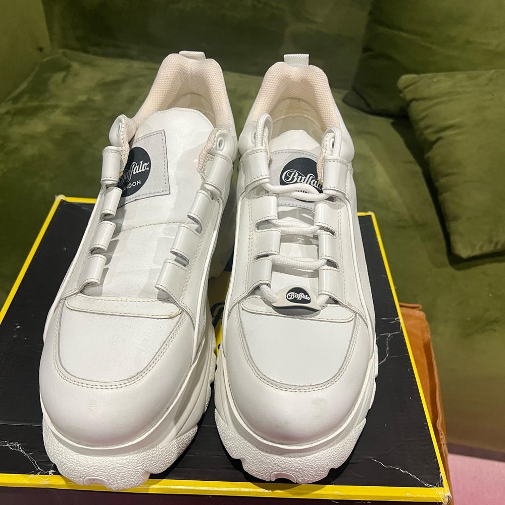 Buffalo London White Platform Sneakers